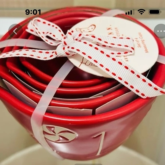 Rae Dunn Christmas Peppermint Candy Measuring Cups - Picture 2 of 3